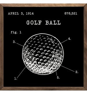 Golf Ball Patent Black